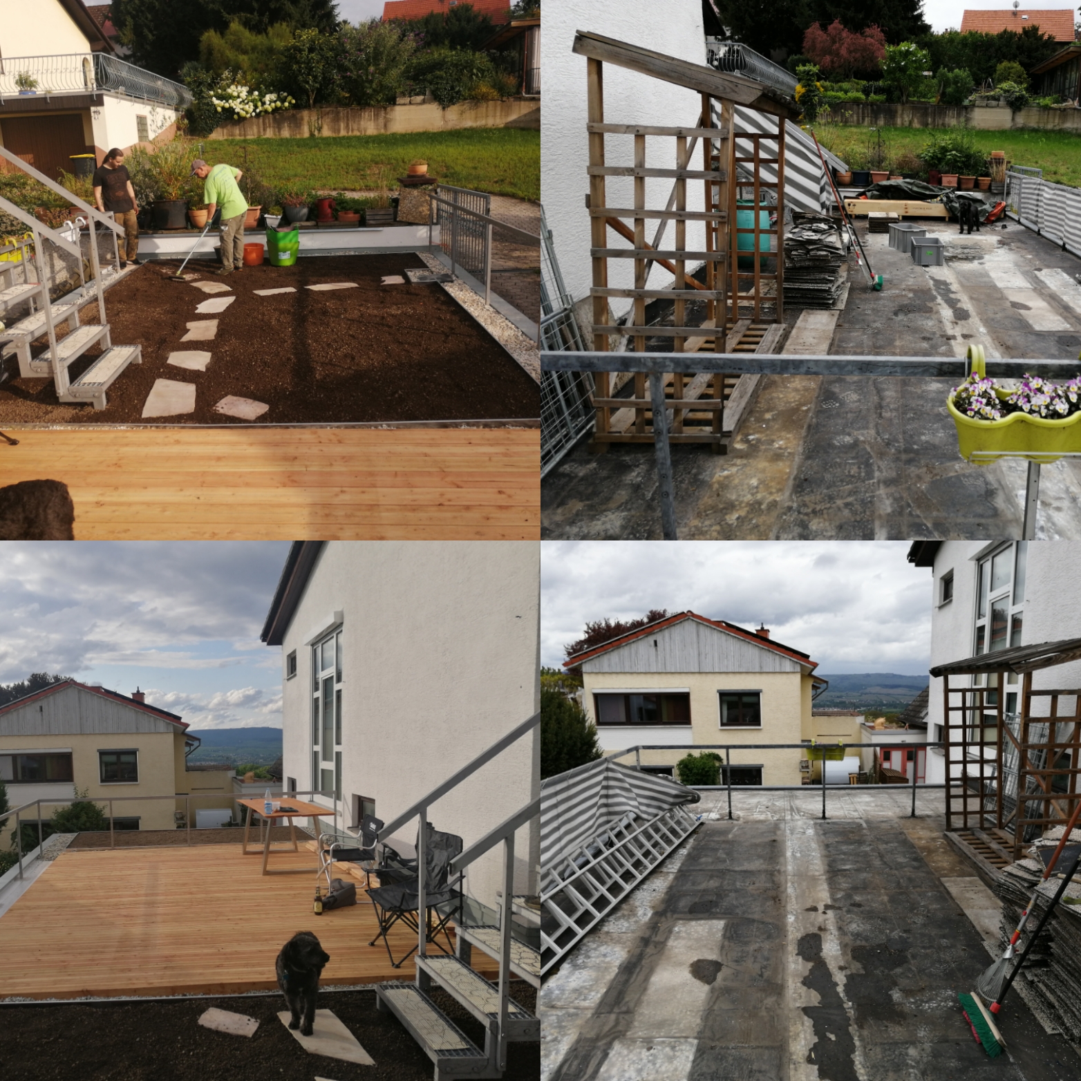 Neubau einer begrünten Dachterrasse